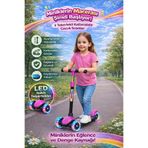 Hak-İş Oyuncak Swing Işıklı 3 Tekerlekli Pembe Scooter