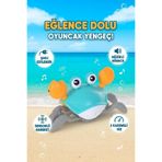 Hak-İş Oyuncak Turkuaz -Turuncu Yengeç Emekleme Oyuncağı Hız Sensör Fonksiyonlu (Şarj Edilebilir)