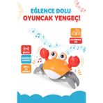 hak-iş oyuncak Turuncu - Kırmızı Yengeç Emekleme Oyuncağı Hız Sensör Fonksiyonlu (Şarj Edilebilir)