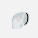 Hakan Boru 75x45 mm Beyaz Pvc-U Dirsek Borusu