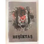 Hakan Çanta Defter 40 Yaprak Kareli Beşiktaş - Beyaz - Siyah