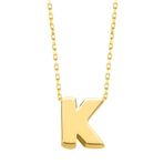 Hakan Mücevherat Minimal 0.7Mm K Harfli Kolye 14 Ayar Altın