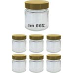 Hakay 255 ml Kapasiteli 6'lı Metal Derin Kapaklı Cam Kavanoz Seti