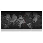 Hakay 70X30 cm Dünya Haritası Desenli Kaymaz Oyun Mousepad - Ahşap