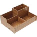 Hakay Ahşap Masa Üstü Organizer, Kalem ve Makas Tutucu, Kahverengi - 41 Delft Blue