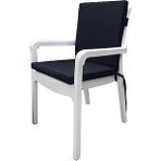 Hakay Mer-Tim Bahçe Balkon Salon Siyah Sandalye Minderi (Arkalıklı)
