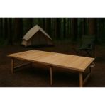 Hakay Sabit Ayaklı Katlanır Kamp Masası 70X120 cm - Ham Naturel Renk