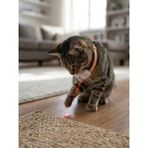 Hakdem Pet Otomatik Hareketli Lazerli Kedi Tasması - Şarjlı Interaktif Kedi Oyuncağı Eğitici Egzersiz Lazeri - Pembe