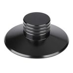 Hakeeta Plak Ağırlığı Clamp Metal Disk Stabilizatörü, LP Disklerin Gösterge Devir Sayısı ile, LP Ses Plakası, CD Oynatıcı, Gövde, Hoparlör Ayarlamak için Uygundur (Siyah)