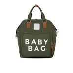 Haki Baby Bag Baskılı Cepli Anne Bebek Bakım Sırt Çantası M000005163