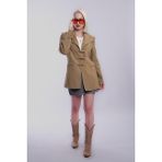 Haki Bağlama Detaylı Blazer Kadın Ceket Mg2482