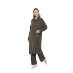 Haki Düğme Detaylı Pantolonlu Tunik Takım