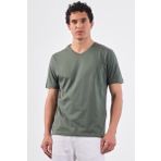 Haki Düz Erkek T-Shirt - Slim Fit
