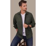 Haki Düz Oversize Oduncu Erkek Gömlek