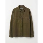 Haki Loose Fit Erkek Gabardin Gömlek Ceket