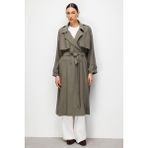 Hakı Mizalle Oversize Haki Tencel Trençkot