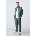 Haki Pamuklu Kalın Yumuşak Dokulu Comfort Fit Basic Erkek Eşofman Takım - 85260 - 2XL