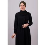Haki Pratik Hazır Geçmeli Tesettür Bone Petekli Büzgülü 1204E_09
