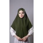 Haki Pratik Hazır Geçmeli Tesettür Eşarp Aerobin Kumaş Çapraz Hijab 2307_09