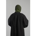 Haki Pratik Hazır Geçmeli Tesettür Eşarp Sandy Arkadan Çıtçıtlı Piliseli Hijab 2406_09