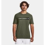 Haki Renkli Under Armour UA Camo Chest Stripe Erkek T-Shirt Bol Kalıp ile Günlük Rahatlık Sağlar - Haki-390