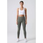 Haki Standart Fit Esnek Spor Performans Kadın Topuklu Tayt - 94685