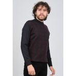 Haki Triko Erkek Yarım Balıkçı Yaka Desenli Kazak 60872007 Lacivert - 2XL