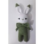 Haki Yeşili Miniş Tavşan Amigurumi Organik Oyuncak