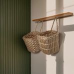Hakici Dekoratif Çok Amaçlı 2'li Doğal El Yapımı Hasır Saksı Sepet / 10X10 cm