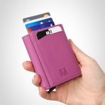 Hakiki Deri Erkek Mekanizmalı Cüzdan | Retro 2660, Flother Mat Pembe