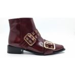 Hakiki Deri Kadın Bot 25HSY508 - Bordo