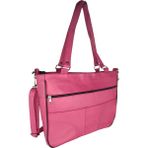 Hakiki Deri Kadın Omuz Çantası 35*25*10 cm - 25 x 10 cm - 01P-Pembe
