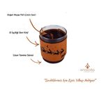Hakiki Deri Kılıflı ve Yazılı Özel Tasarım Yılbaşı Mumu (Kırmızı Geyik)