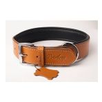 Hakiki Deri Köpek Boyun Tasması XXS Camel 2x22-30 cm