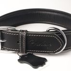 Hakiki Deri Köpek Boyun Tasması XXS Siyah 2x22-30 cm