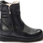 Hakiki Deri Kurklu Unisex Cocuk Klasik Bot