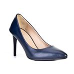 Hakiki Deri Lacivert Kadın Stiletto
