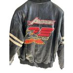 Hakiki Deri Motosiklet Montları, Fermuarlı ve Çıtçıtlı,Hakiki Koyun Derisi Orta Kalın (75 Logolu Mont Motorcu, 2XL)