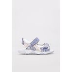 Hakiki Deri Unisex Çocuk Klasik Sandalet 006BA001 Mavi Saten 21