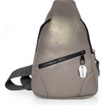Hakiki Deri Unisex Premium Omuz Çantası Çapraz Çanta Bodybag - Parlak Vizon