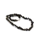 Hakiki Doğal Kırık Taş Rainbow Obsidyen Taşı Kolye 1.kalite