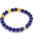 Hakiki Doğal Lapis Lazuli ve Sitrin Taşı Bileklik 1.Kalite 001