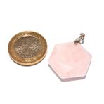 HAKİKİ DOĞAL PEMBE KUVARS KOLYE UCU 1.KALİTE 012