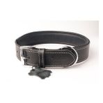 Hakiki Yağlı Deri Köpek Boyun Tasması XXS Siyah 2x22-30 cm