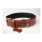 Hakiki Yağlı Deri Köpek Boyun Tasması XXS Taba Kahverengi 2x22-30 cm