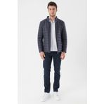 Hakim Yaka Astarlı Slim Fit Dar Kesim Casual Mont 1007235156 Koyu Lacivert