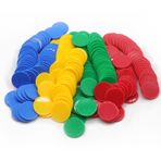 HAKITAROOM 100'lü Set 2,5 cm Opak Plastik Öğrenme Sayaçları Saklama Kutulu Mini Poker Çipleri Oyun Belirteçleri (1 inç, Kırmızı+Sarı+Kraliyet Mavisi+Yeşil)