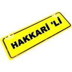 HAKKARİ 'Lİ Yazılı Sarı Dekor Plaka Sök Tak Pratik yeni nesil