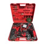 haktaş 5'li set: Şarjlı matkap, spral, hilti, somun sökme, LED fenerli komplet set