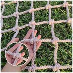 Halat Ağı, Açık Hava Tırmanma Ağı, Oyun Alanları ve Araçlar için Kargo Ağı - Sağlam Tırmanma Halatı Merdiven Salıncak Seti, Çit Ağı (10 x 10 cm, 1x9 m / 3,3 x 29,5 ft)